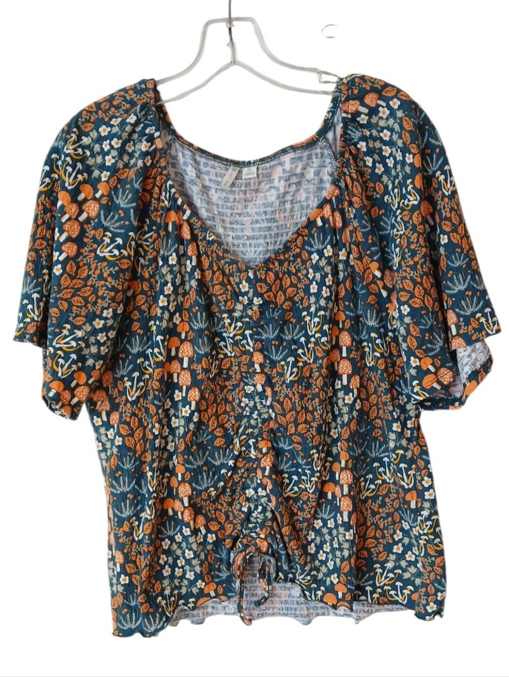 Cato Mushroom And Floral Top Size XL